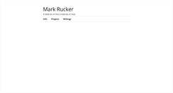 Desktop Screenshot of markrucker.net